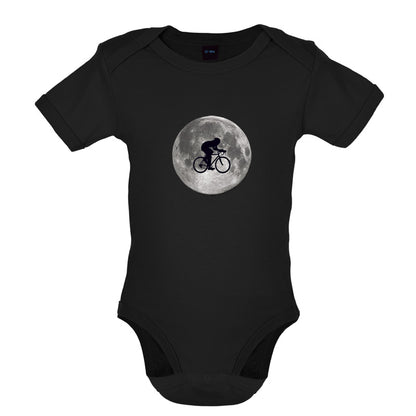 Cycling Moon Baby T Shirt