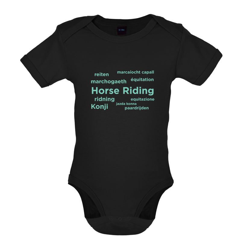 Horse Riding Languages Baby T Shirt