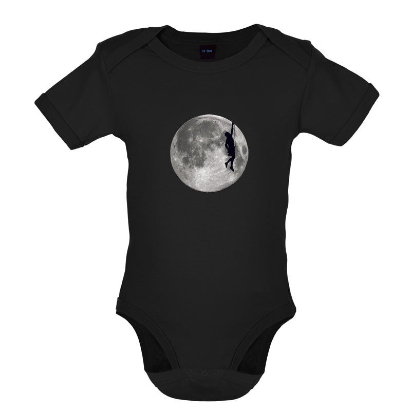 Rock Climbing Moon Baby T Shirt