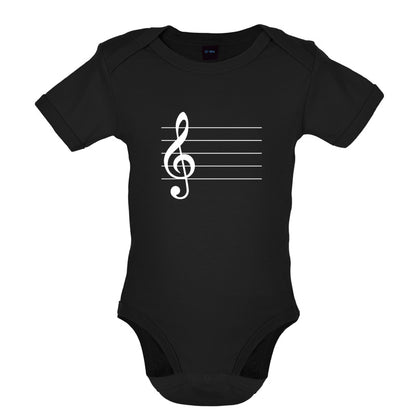 Treble Clef Baby T Shirt