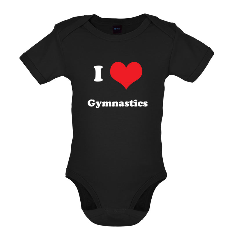 I Love Gymnastics Baby T Shirt