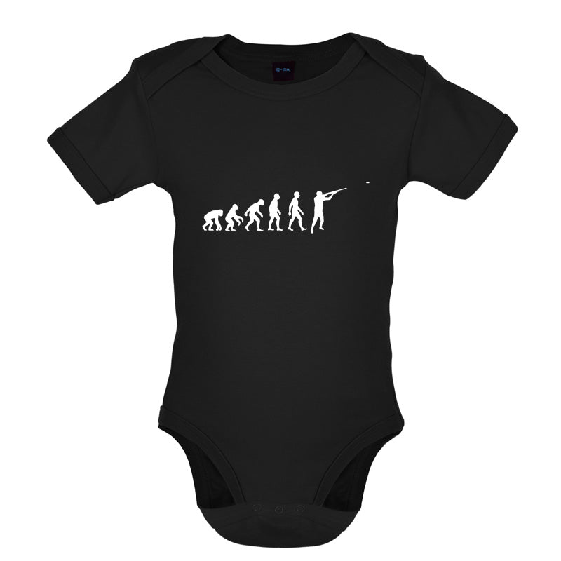 Evolution of Man Clay Pigeon Shooting Baby T Shirt