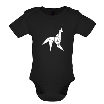 Origami Paper Unicorn Baby T Shirt