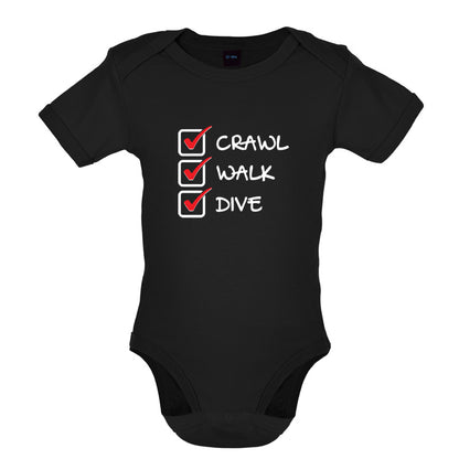 Crawl Walk Dive Baby T Shirt