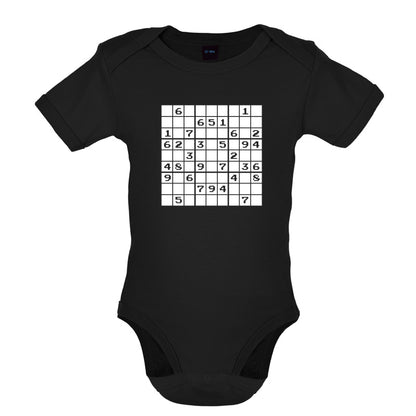 Sudoku Gamer Puzzle Baby T Shirt