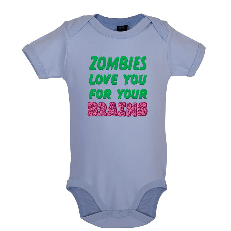 Zombies Love You For Your Brains Baby T Shirt