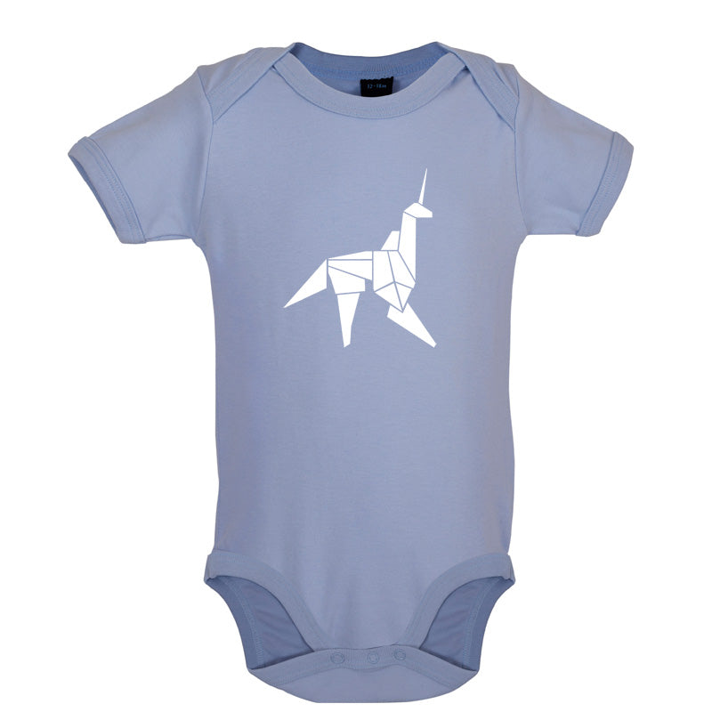 Origami Paper Unicorn Baby T Shirt