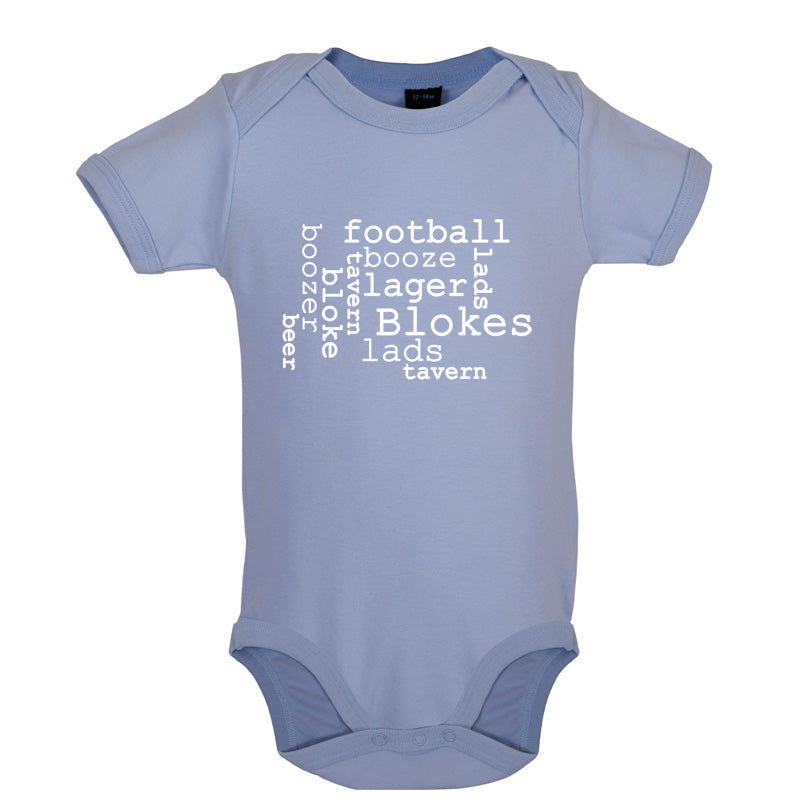 Blokes Word Cloud Baby T Shirt