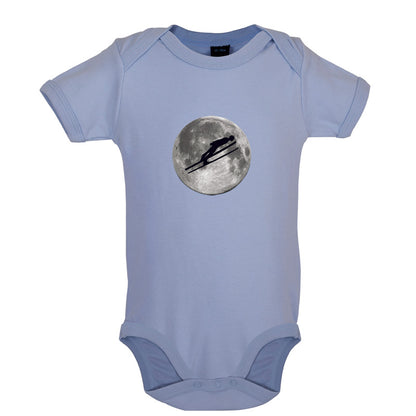 Ski Jump Moon Baby T Shirt