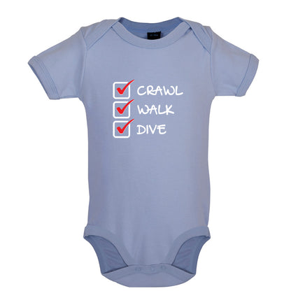 Crawl Walk Dive Baby T Shirt