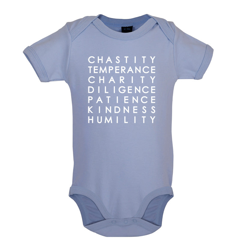 7 Catholic Virtues Baby T Shirt