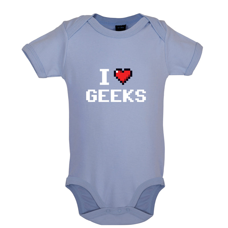 I Love Geeks (Pixels) Baby T Shirt