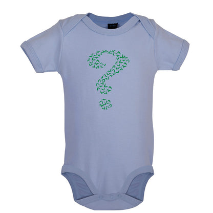 Green Bat Question Mark Baby T Shirt