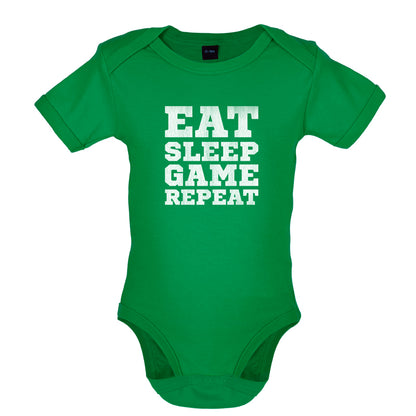 Eat Sleep Game Repeat Baby T Shirt