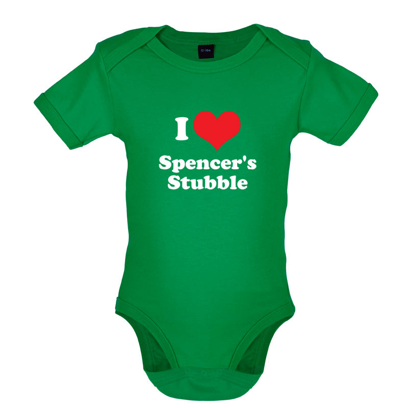 I Love Spencer's Stubble Baby T Shirt