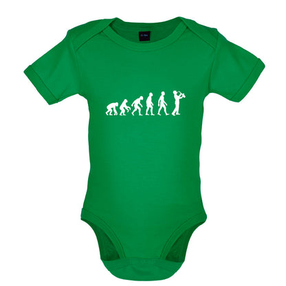 Evolution of Man Saxophone Player Baby T Shirt