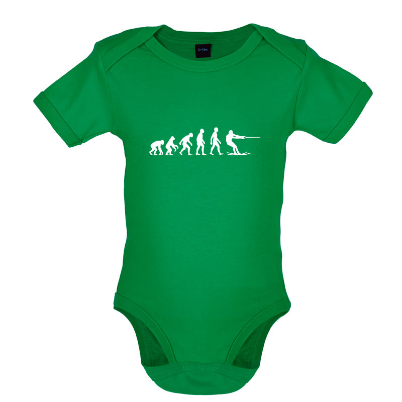 Evolution of Man Waterski Baby T Shirt