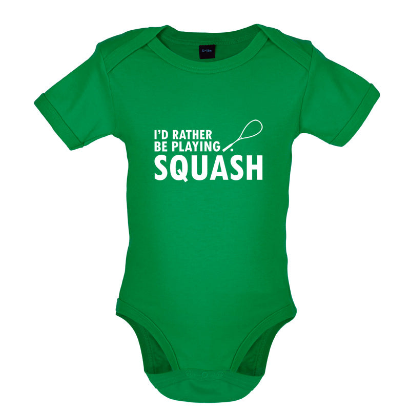 I'd Rather Be Playing Squash Baby T Shirt