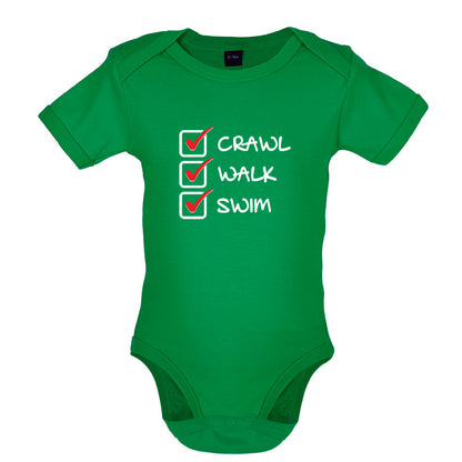 Crawl Walk Swim Baby T Shirt