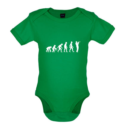 Evolution of Man Trumpet Player Baby T Shirt