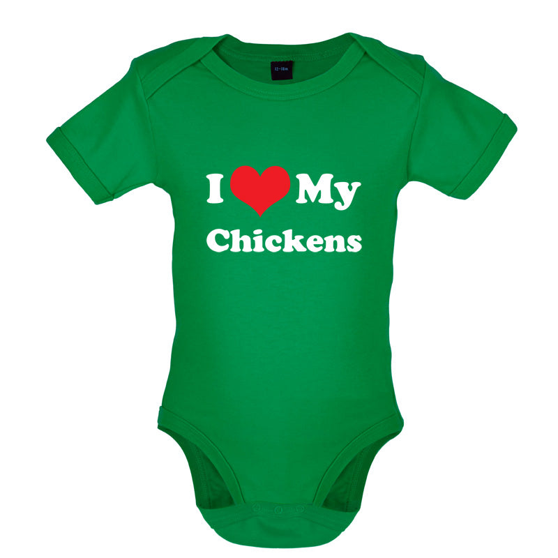 I Love My Chickens Baby T Shirt