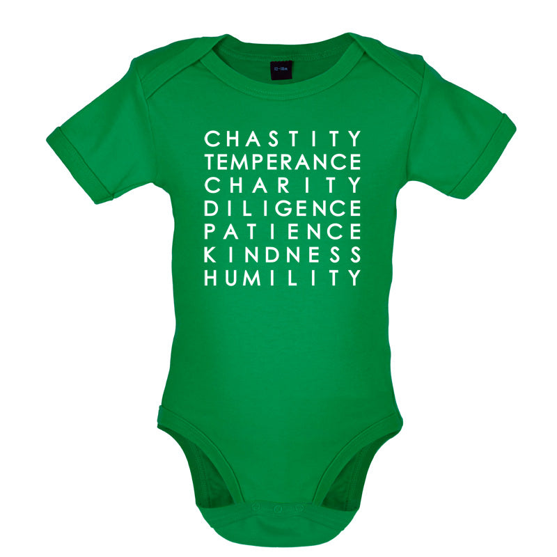 7 Catholic Virtues Baby T Shirt