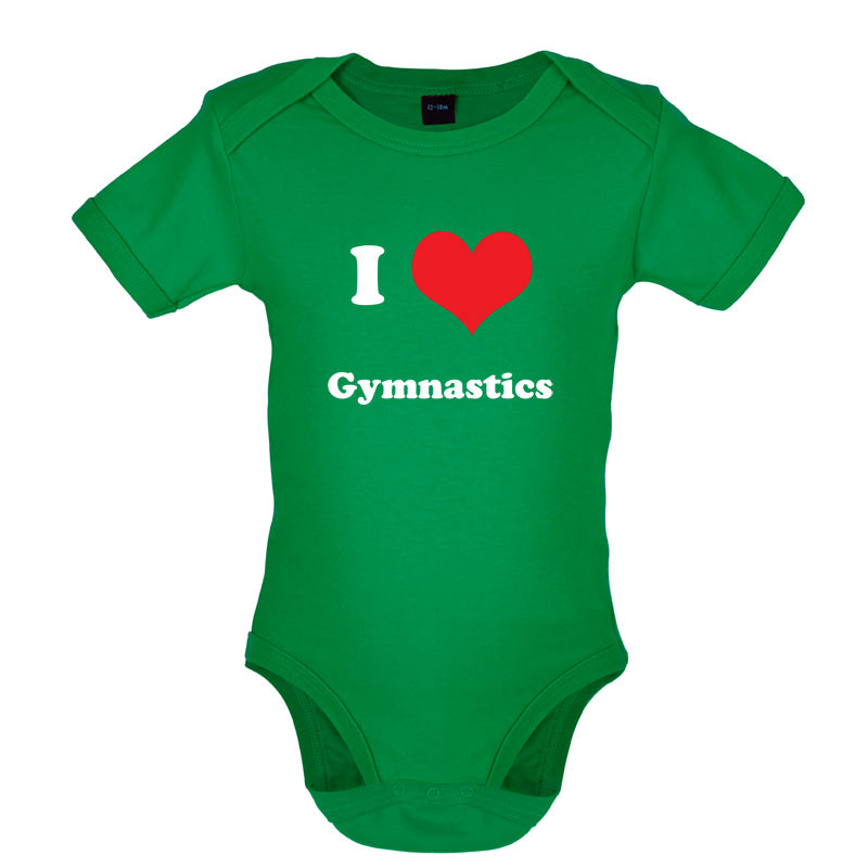 I Love Gymnastics Baby T Shirt