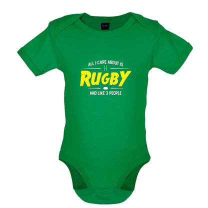 All I Care About Is Rugby Baby T Shirt