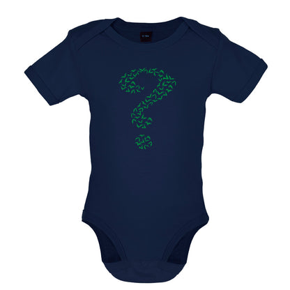 Green Bat Question Mark Baby T Shirt