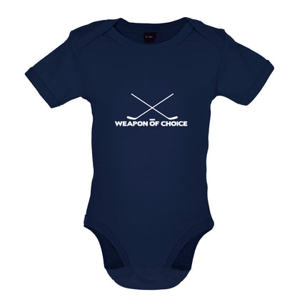 Weapon Of Choice Ice Hockey Baby T Shirt