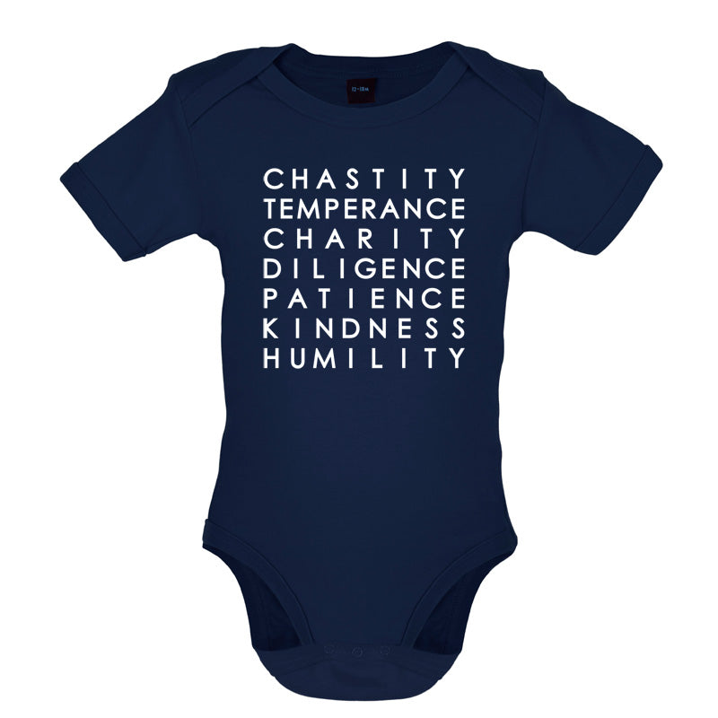 7 Catholic Virtues Baby T Shirt