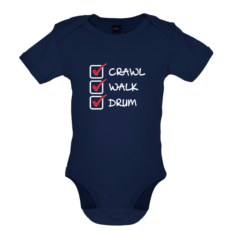 Crawl Walk Drum Baby T Shirt