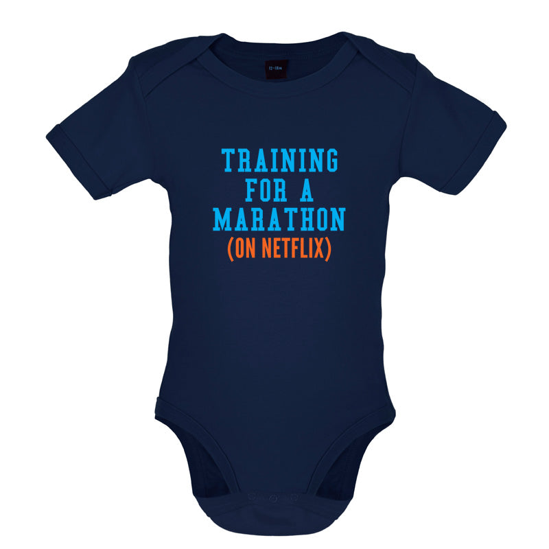 Training For A Marathon On Netflix Baby T Shirt