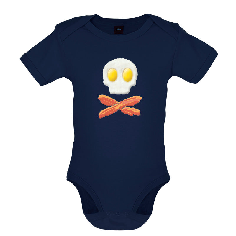 Eggs Bacon Skull and Bones Baby T Shirt