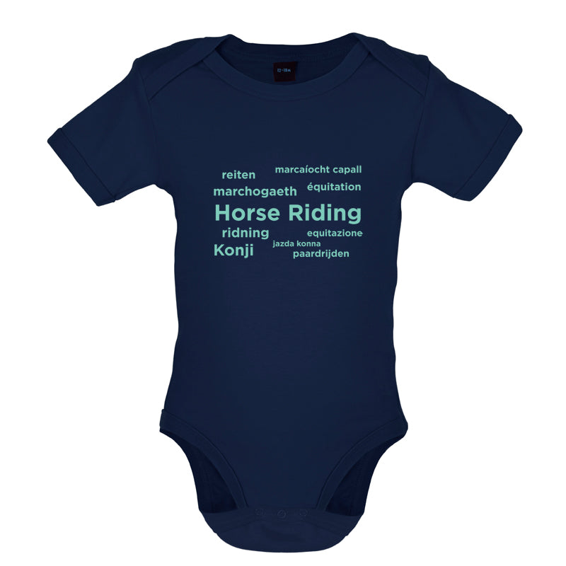 Horse Riding Languages Baby T Shirt