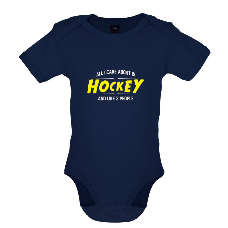 All I Care About Is Hockey Baby T Shirt