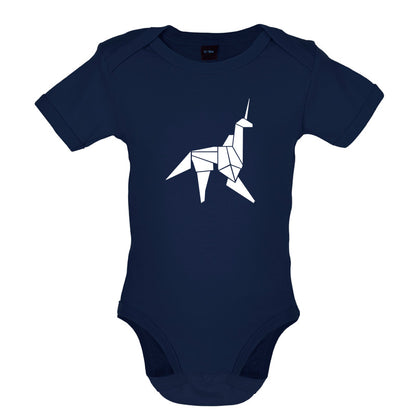 Origami Paper Unicorn Baby T Shirt