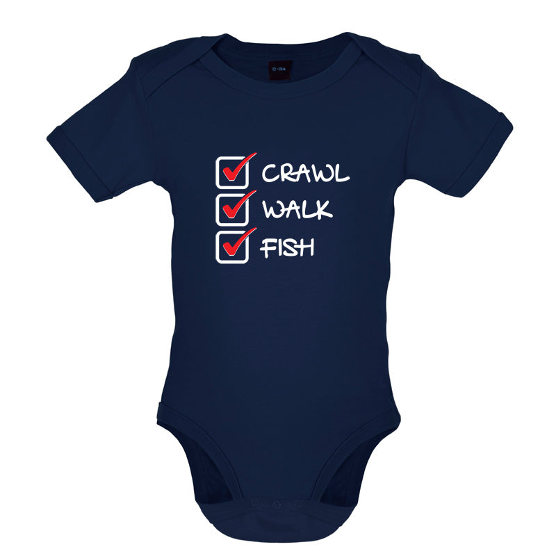 Crawl Walk Fish Baby T Shirt