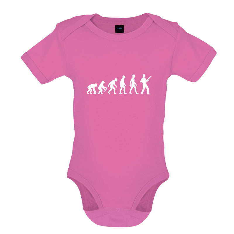 Evolution of Man Bass Guitar Player Baby T Shirt