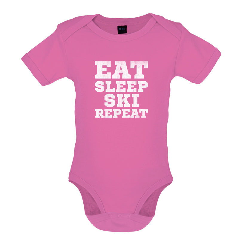 Eat Sleep Ski Repeat Baby T Shirt