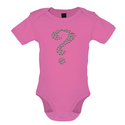 Green Bat Question Mark Baby T Shirt