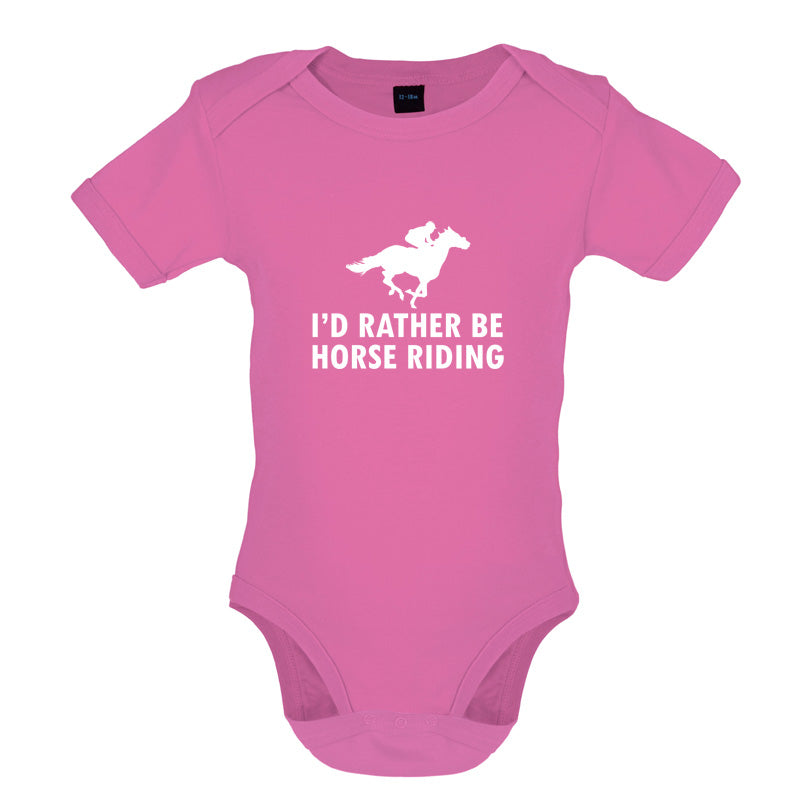 I'd Rather Be Horse Riding Baby T Shirt