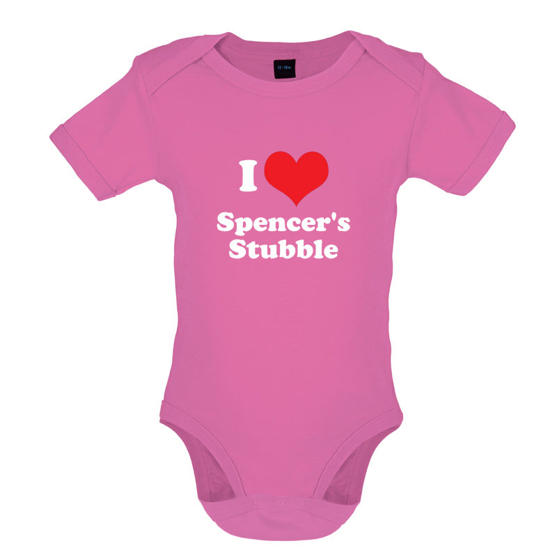 I Love Spencer's Stubble Baby T Shirt