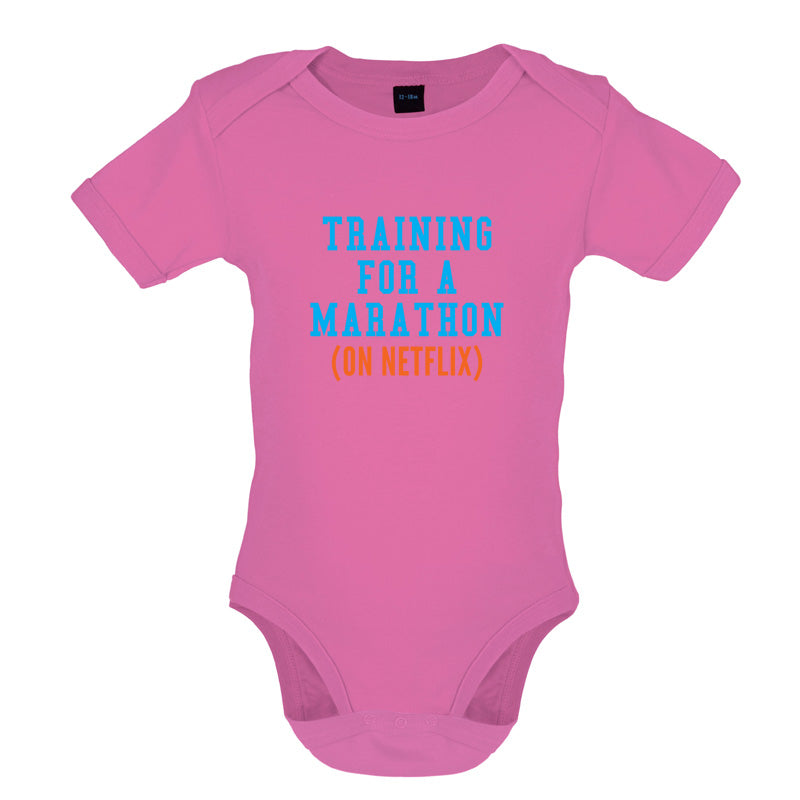 Training For A Marathon On Netflix Baby T Shirt