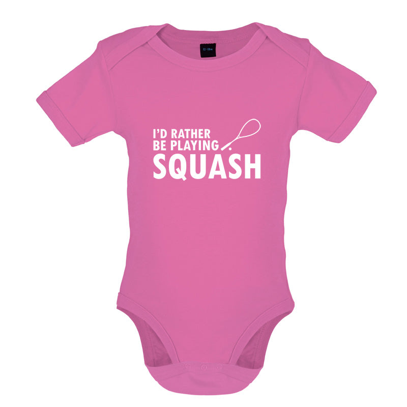 I'd Rather Be Playing Squash Baby T Shirt