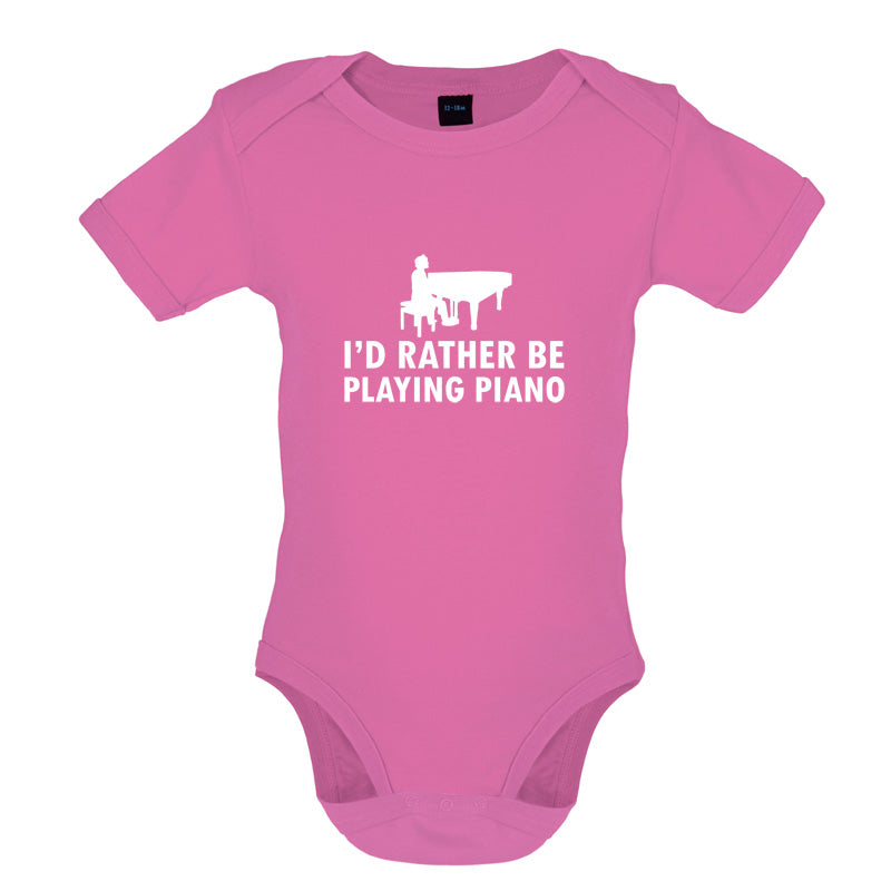 I'd Rather Be Playing Piano Baby T Shirt