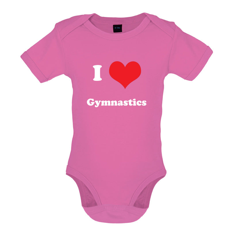 I Love Gymnastics Baby T Shirt