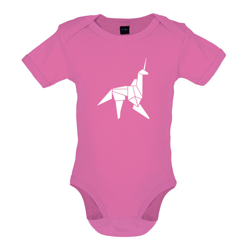 Origami Paper Unicorn Baby T Shirt