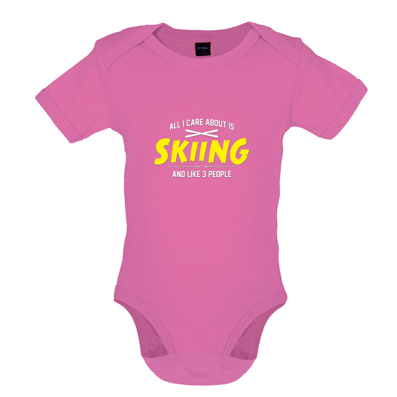 All I Care About Is Skiing Baby T Shirt