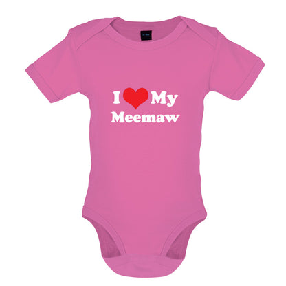 I Love My Meemaw Baby T Shirt